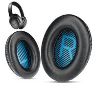 Professional Replacement Bose Headphone Covers, Lambskin Bose Replacement Headphone Pads for QuietComfort 35 ii/QC35/QC25/QC2/QC15/Ae2/Ae2i/Ae2w/SoundTrue & SoundLink, by Krone Kalpasmos - Blue