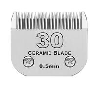 Professional Replacement Pet Dog Detachable Ceramic Blade,Compatible for Andis，AG,AGC,AGP, AGRC, AGCL,Compatible for Wahl ，KM2, KM5,KM Series，Trimmer Replacement Parts(30(0.5mm))