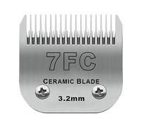 Professional Replacement Pet Dog Detachable Ceramic Blade,Compatible for Andis，AG,AGC,AGP, AGRC, AGCL,Compatible for Wahl ，KM2, KM5,KM Series，Trimmer Replacement Parts(7FC(3.2mm))