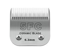 Professional Replacement Pet Dog Detachable Ceramic Blade,Compatible for Andis，AG,AGC,AGP, AGRC, AGCL,Compatible for Wahl ，KM2, KM5,KM Series，Trimmer Replacement Parts(5FC(6.3mm))