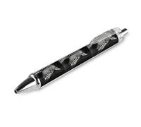 Professional Retractable Black Gel Ink Pens 0.5mm Extra Fine Point Black & White Zebra Rollerball Pens with Quick-Dry Smudge-Free Ink Pocket Clip for Smooth Writing Journaling Note-Taking