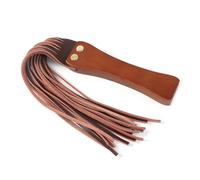 Professional riding whip with wooden handle, general purpose whip for dressage/jumping, gentle touch to promote communication between man and horse(Brown)