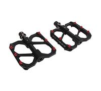Professional Road Bike Pedals Mountain Bike Pedals Aluminum Alloy Anti Slip Lightweight Flat Platform Pedals for Cycling with Hex Wrench 2PCS Set (Black)