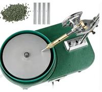 Professional Rock Polisher & Lapidary Grinder for Jewelry, Stone Cutting, Crafting, Precision Mechanical Handle for Gemstone Work
