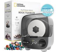 Professional Rock Tumbling Kit - Patent-Pending Rock Polisher for Kids & Adults, Platinum Series Ultra Quiet, 2 lb. Barrel, Rocks, Grit, GemFoam Polisher, Rock Tumblers for Adults