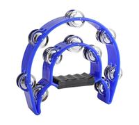 Professional Round Drum with Metal Bells and Plastic Frame, Hand Rings for Music Teaching, Team Building, Children's Rhythm Instrument