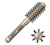Professional Round Hair Brush Ceramic Negative Ion round brushes for blow drying with Circular Airflow, Even airflow for smooth, One-Stroke Smoothness for Tangle-Free Hair Care, 25MM, Short Hair