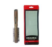 Professional Round Hair Comb Bristle Round Hair Brush Blow Drying Hairbrush Small Brush Short Hair Massage Comb Head Massage Round Brush Roll Hairbrush for Wet or Dry Hair - Brown(CHB_51)