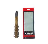Professional Round Hair Comb Bristle Round Hair Brush Blow Drying Hairbrush Small Brush Short Hair Massage Comb Head Massage Round Brush Roll Hairbrush for Wet or Dry Hair - Brown(CHB_53)