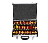 Professional Router Bit Set, 35-Piece, 12.7mm 1/2 Inch Shank, Tungsten Carbide Tipped, Woodworking Milling Cutter Tools with Storage Case