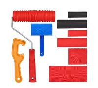 Professional Rubber Wood Grains Roller Creates Authentic Timbers Pattern Wall Painting Tool for Artistic Wall Finishes Home Renovations Texture Roller
