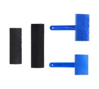 Professional Rubber Wood Grains Roller Creates Authentic Timbers Pattern Wall Painting Tool for Artistic Wall Finishes Multi Surfaces Texture Roller
