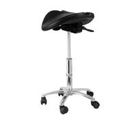Professional Saddle Stool with Locking Casters, 360° Swivel & Height Adjustable Ergonomic Perch Chair for Clinic Office Home Use, Heavy-Duty Mobile Stool