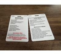 Professional Safeguarding Reference Cards, Double-Sided Healthcare Guide, Types of Abuse and Response Procedures