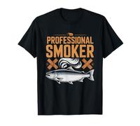 Professional Salmon Smoker Backyard BBQ Vintage Badge Pride T-Shirt