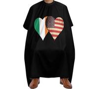 Professional Salon Cape, Ireland Flag And American Flag, Barber Haircut Capes Unisex Hair Colouring Cape for Family Coloring Women