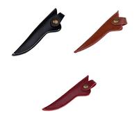Professional Salon Scissors Bag 6.5' Made of High-Grade Burnished Leather - Set of 3 Barber Tool Holder Cases - Hairdresser Retro Design - Safe & Hair Cutting Pouch