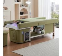 Professional Salon Shampoo Bed, Electric Backrest Lift Head Spa Water Circulation Massage Bed with Pedicure Function for Spas & Beauty Salons