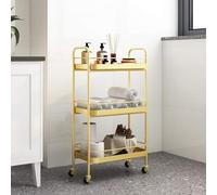 Professional Salon Trolley | Heavy-Duty Metal Service Cart with Locking Wheels | Multi-Tier Storage for Beauty Tools