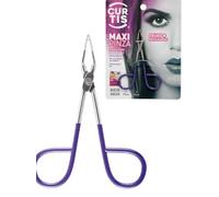 PROFESSIONAL Salon TWEEZERS with Easy Scissor Handle, The BEST PRECISION EYEBROW TWEEZERS Men/Women; PORTABLE Beauty tool for facial Hair, Ingrown Hair, Blackhead; Purple MADE IN MEXICO (UPDATED)