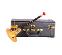 Professional Sandalwood D Key Suona Set Performance Grade Suona Suona Wind Instrument (Color : Gold)