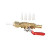 Professional Sandblasting Tool Assembly Featuring Brass Npt Ball Valve Plus Four High Density Alumina Tips For Efficient Stripping Of Rust Scales And Paint From Industrial Metal Surfaces