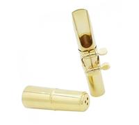 Professional Saxophone Accessories A2 Alto Saxophone Mouthpiece Metal Gold Plated Sax Mouth Size 5C 6C 7C 8C For Classical Jazz Music(7C)