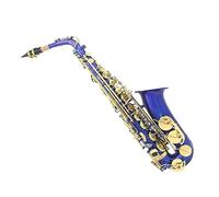 Professional Saxophone Brass Alto Saxophone Eb E Flat Blue Sax Wind Musical Instrument With Case Gloves Accessories