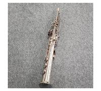 Professional Saxophone Brass Straight High-pitched Saxophone Bb B Flat Wind Instrument Natural Shell Key With Carve Pattern