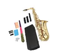 Professional Saxophone For Beginners Alto Saxophone Eb Key Green Colored Instrument(Gold)