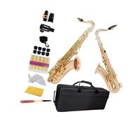 Professional Saxophone For Beginners Rose Gold Tenor Saxophone Professional B Flat Brass Instrument With Box Mouthpiece Accessories(1SET)