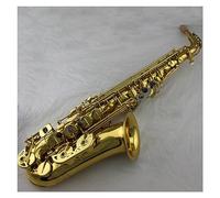 Professional Saxophone Hand Engravings Brass Gold Lacquer Eb Tone Alto Saxophone Instrument With Mouthpiece