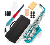Professional Saxophone Instrument For Beginners Alto Saxophone Eb Key Green Colored Instrument(Light Blue)
