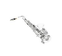 Professional Saxophone Instrument For Beginners Alto Saxophone In E Flat White Brass Solid Engraved Silver Keys Beginner Practice Set