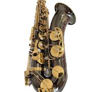Professional Saxophone Professional Tenor Saxophone B-flat Engraving Exquisite Pattern Black Nickel Gold Tenor Saxophone Jazz Instrument(Bag A)