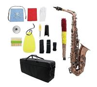 Professional Saxophone Red Bronze Antique Surface Bend Eb E-flat Alto Saxophone Carve Pattern With Case And Accessories