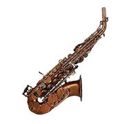 Professional Saxophone Small Bent Pipe B Flat High-pitched Saxophone Wind Instrument Brass Body Antique Copper Surface Sax