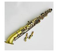 Professional Saxophone Small Curved Saxophone B Flat Antique Brass Sax Musical Instrument With Canvas Case