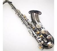 Professional Saxophone Tenor Saxophone Bb Tune Black Nickel Lacquered Woodwind Instrument With Case Accessories(Bag B)