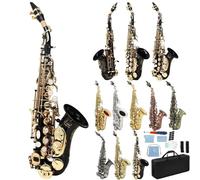 Professional Saxophones B Flat Soprano Saxophone Beginner Set Including Case Strap And Reeds(1)