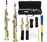 Professional Saxophones Blue Saxophone With Brass Straight Tube High B Flat With Engraved Pattern