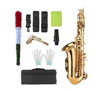 Professional Saxophones Eb Alto Saxophone Brass Lacquered Sax Instrument With Carry Case Gloves Straps