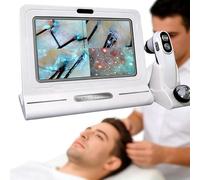 Professional Scalp Detector Magnification Hair Analyzer 50X/200X with Dual Handle Probes for Salon Diagnosis