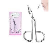 Professional Scissor Handle Tweezer Stainless Steel Scissors Shaped Tweezers Slant Flat Tip Scissor Tweezer for Women and Men (Silver)
