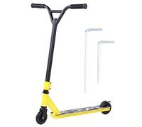 Professional Scooter Adult Stunt 2 Wheels Portable Sliding Pedal Equipment for City Commute School Office Yellow Aluminum Alloy 6061 Material 52x84x66x10cm