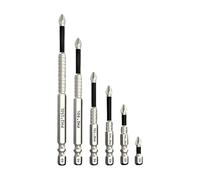 Professional Screwdriver Bit 6 Precise Size Alloy Steel Construction Enhances Retention Technology High Screwdriver Drill Bit Set