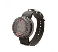 Professional Scuba Diving For Compass Made From Rust Proof Aluminum Alloy Featuring Strong Magnetism And Glow In Dark Face For Night Dives Up To 50m Depth With Comfortable Adjustable Wrist Strap Grey