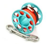 Professional Scuba Diving Reel with Materials and Comfortable Grip for Seamless Use (15m of Blue)