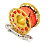 Professional Scuba Diving Reel with Materials and Comfortable Grip for Seamless Use (30m Gold)