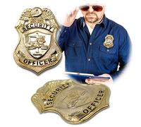 Professional Security Officer Metal Badge - Silver Shield Pin with Eagle Emblem - Durable & Authentic Look for Uniforms or Costumes